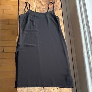 All Saints Sheer Black Slip Dress
